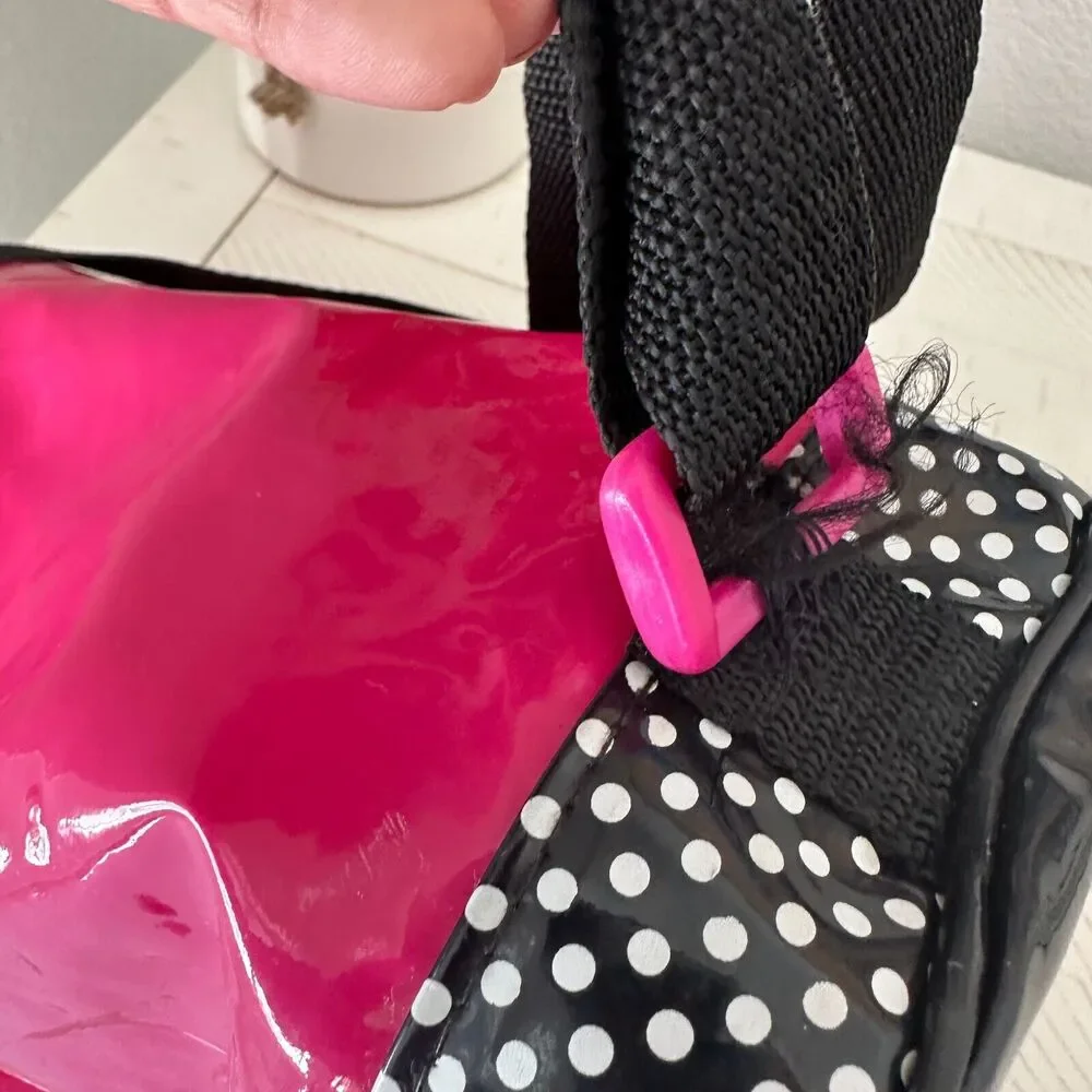 Vintage‎ 90s Pyramid Disney Duffle Drawstring Hot Pink Minnie Mouse Bag Vinyl